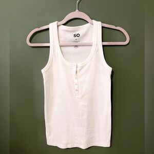 Small Women’s White Tank Top Cute Simple